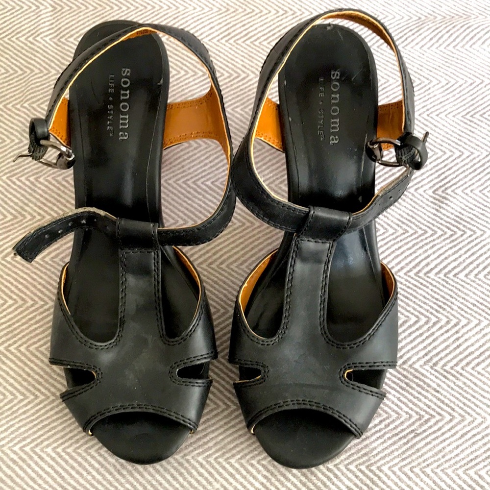 Black summer heels